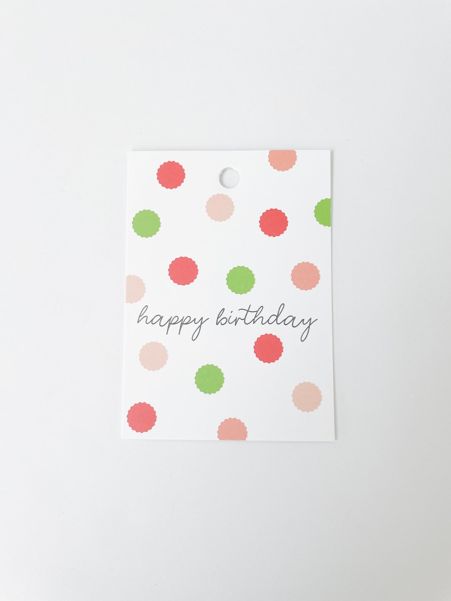 Polka Dot Birthday Gift Tags - 8 Pack Colorful Birthday Tags