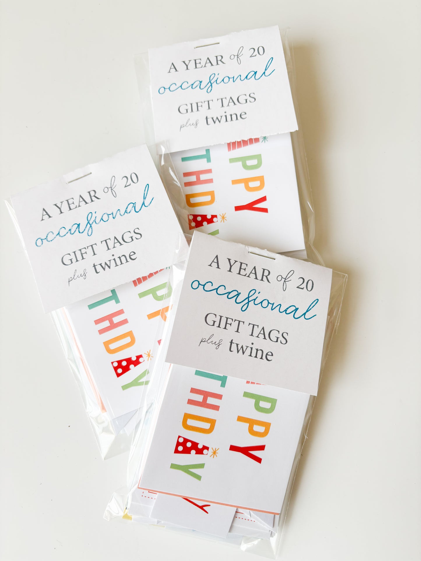20 Different Occasional Gift Tags with Twine