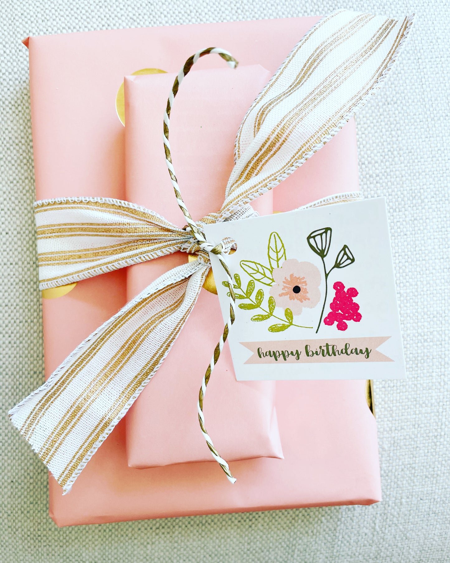 FLORAL BIRTHDAY GIFT TAG (8ct)