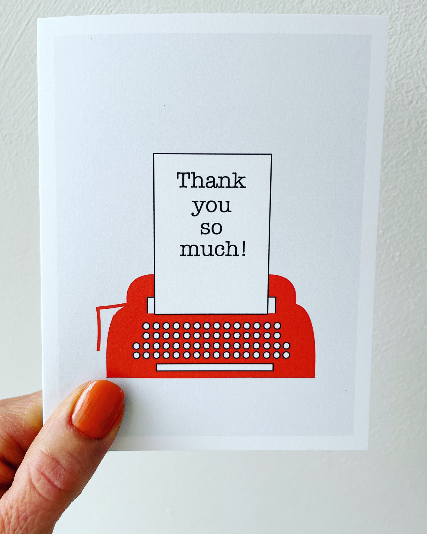 TYPEWRITTER THANK YOU CARD