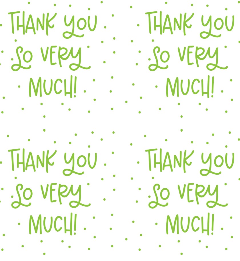 HND Thank You Green Dot Gift Tag