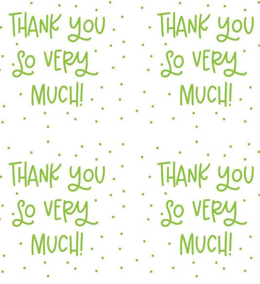 HND Thank You Green Dot Gift Tag