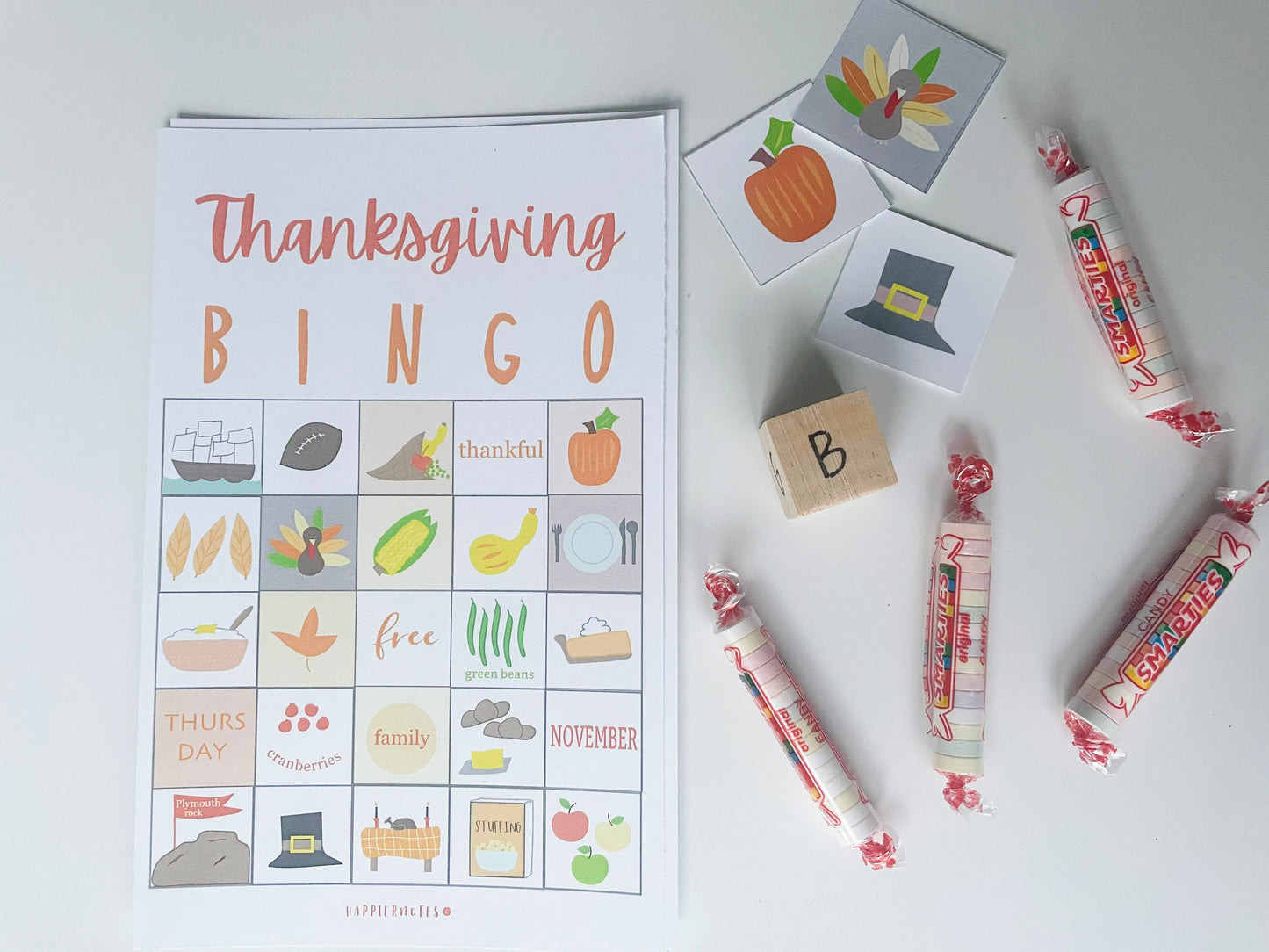 NOVEMBER "THANKSGIVING" Bingo Game(only cards for extra players)