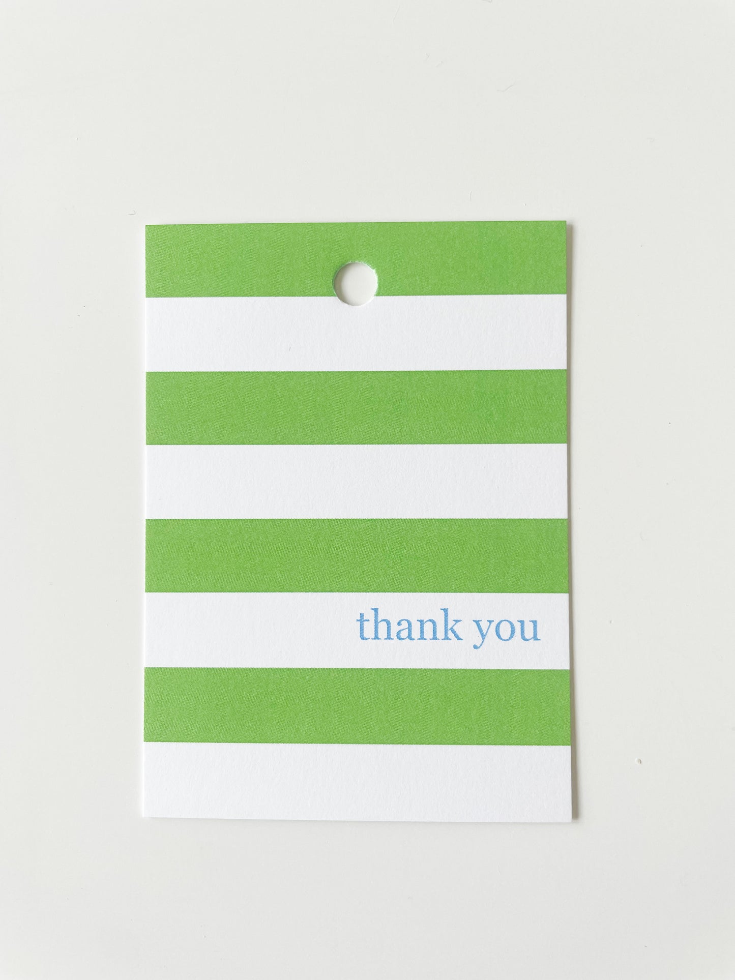 THANK YOU GREEN STRIPE GIFT TAG (8ct)