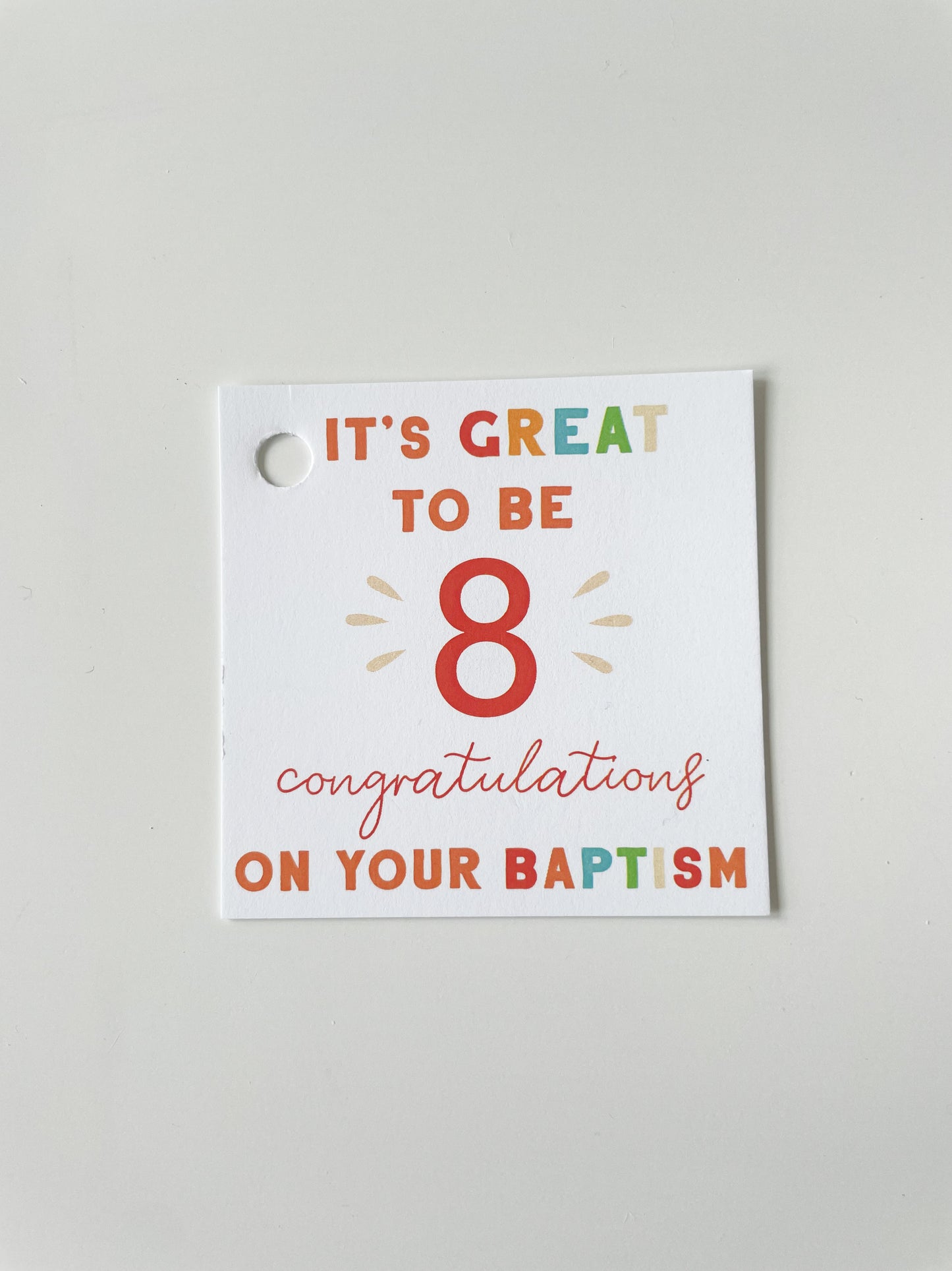 IT'S GREAT TO BE 8 BAPTISM (8ct)