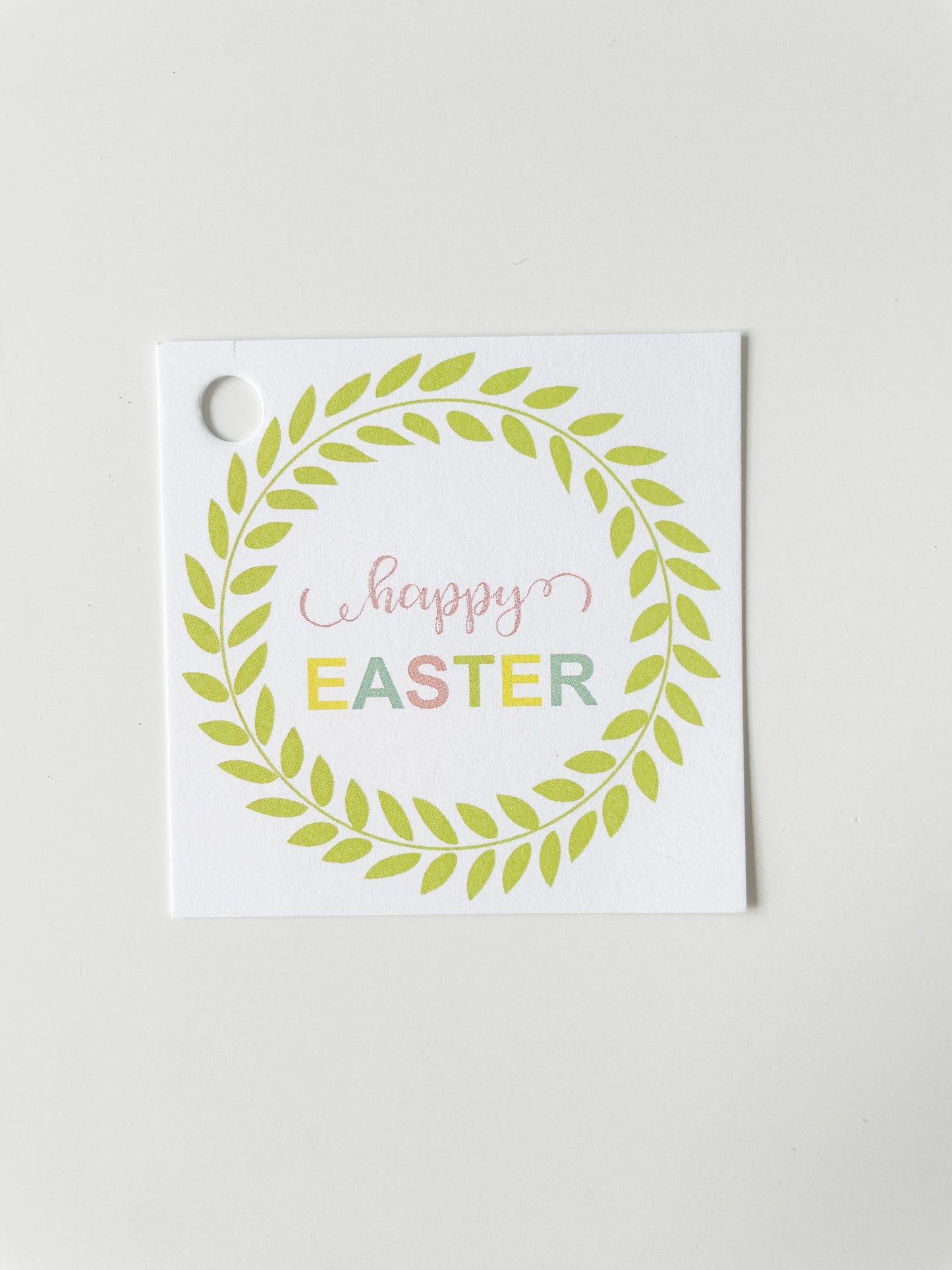 HAPPY EASTER WREATH GIFT TAG (8ct)