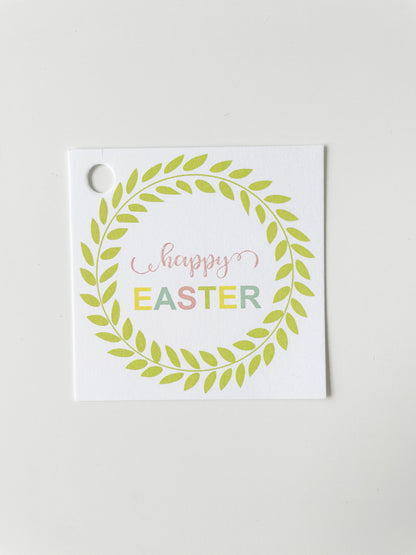 HAPPY EASTER WREATH GIFT TAG (8ct)