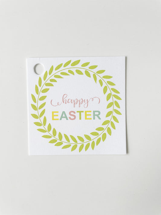 HAPPY EASTER WREATH GIFT TAG (8ct)