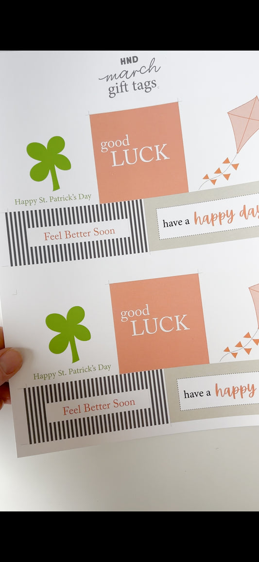 HND Digital March Gift Tags