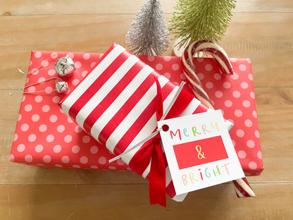 Merry and Bright gift tag (8ct)