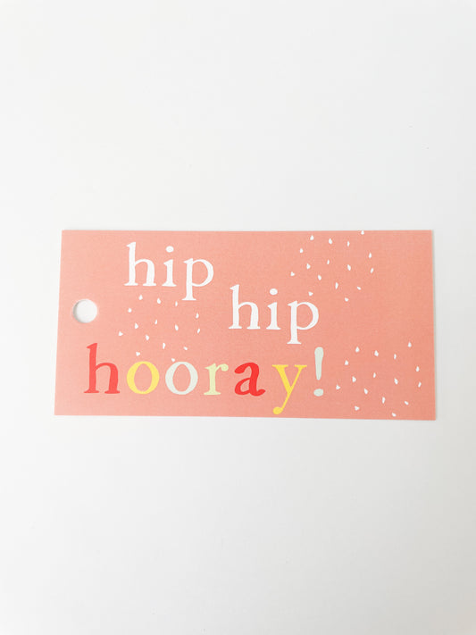 HIP HIP HOORAY GIFT TAG (8ct.)