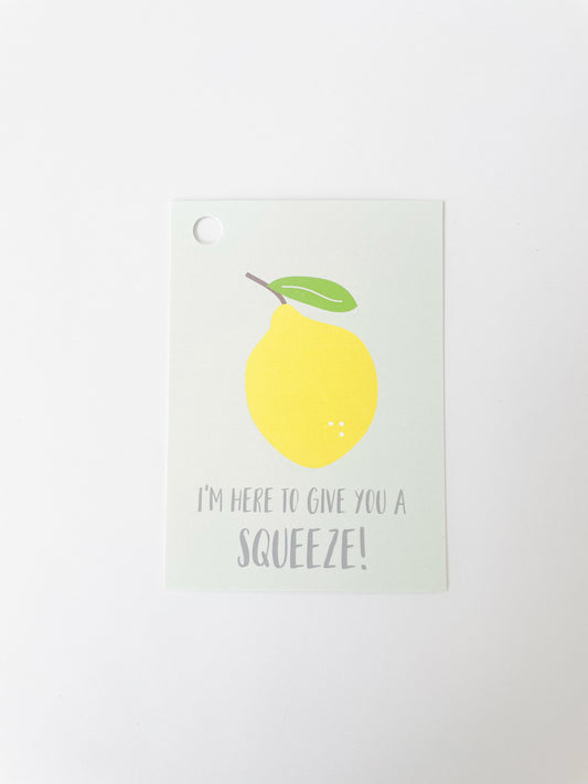 LEMON SQUEEZE GIFT TAG (8ct)