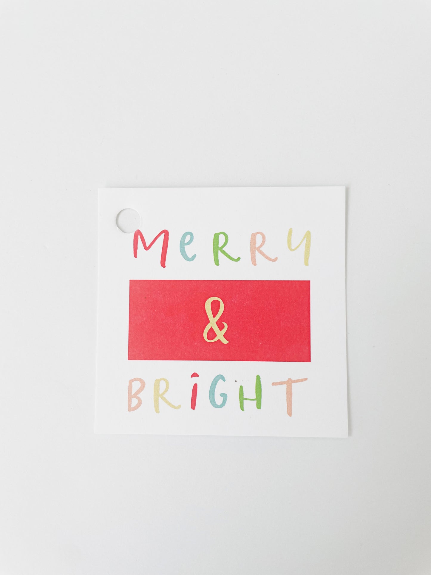 Merry and Bright gift tag (8ct)