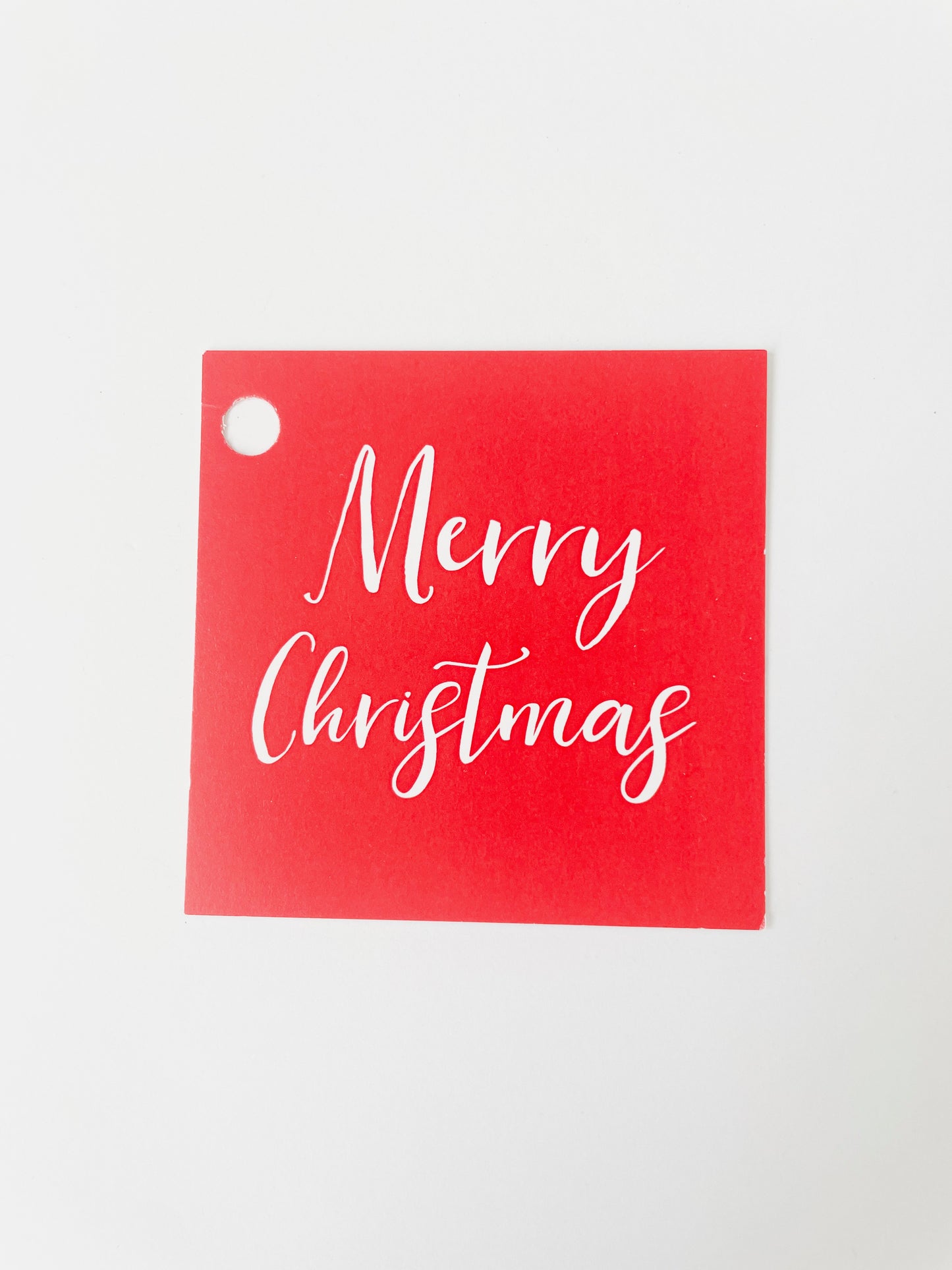 Merry Christmas Red Back Gift Tag (8ct)