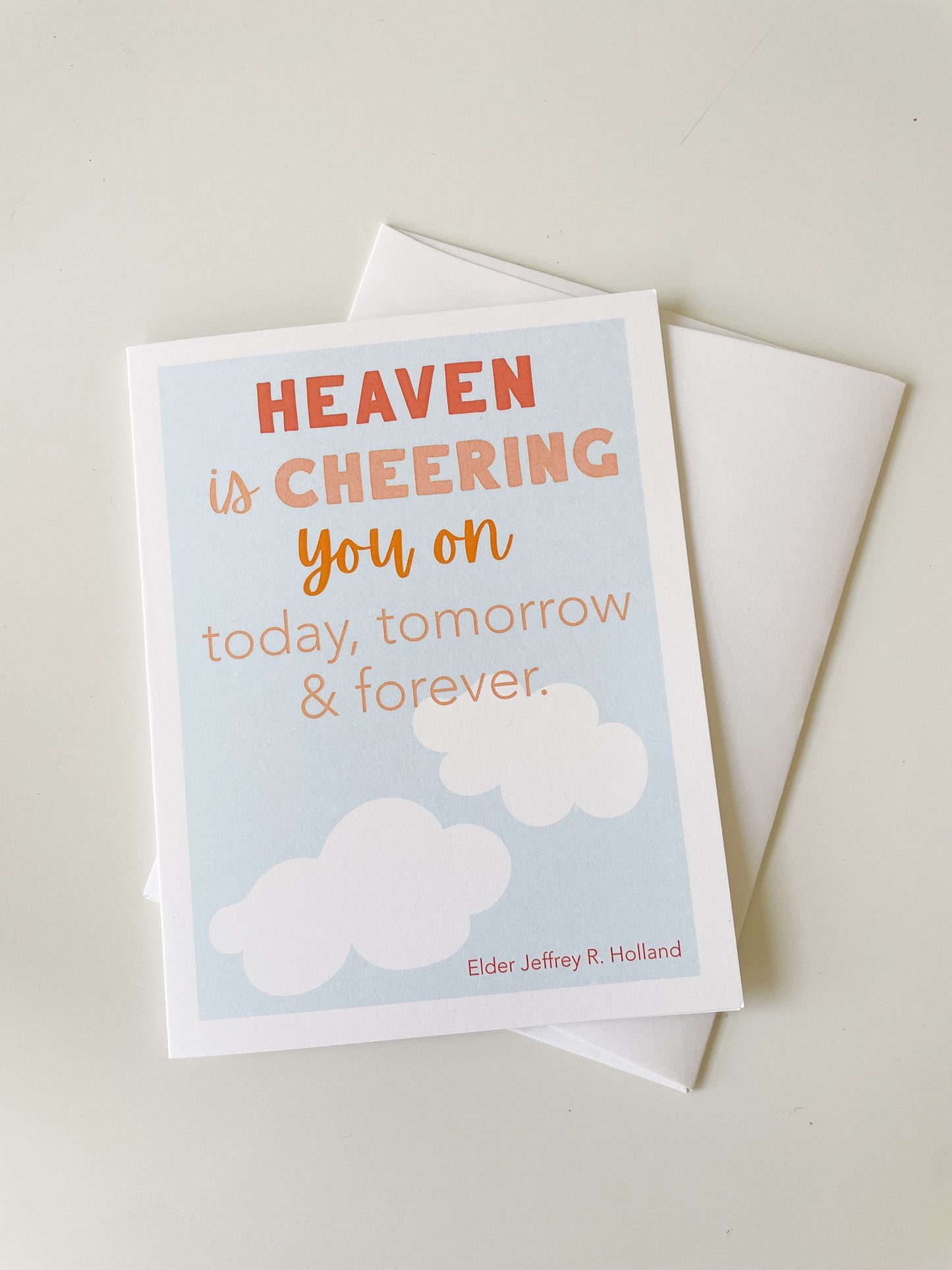 HEAVEN IS CHEERING YOU ON CARD