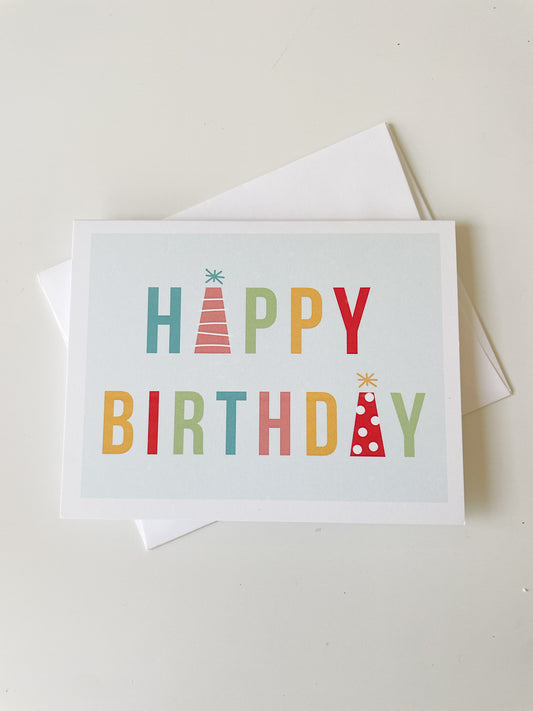 HAPPY BIRTHDAY HATS CARD