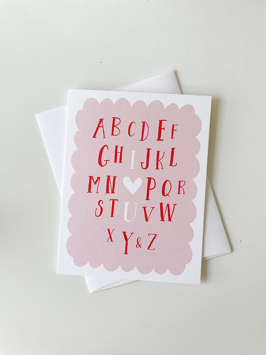 ALPHABET LOVE CARD