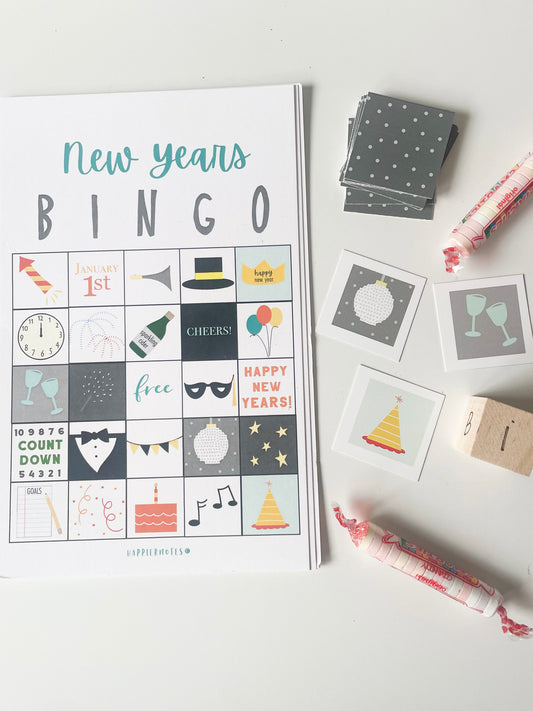 JANUARY "NEW YEAR'S" Bingo Game(only cards for extra players)