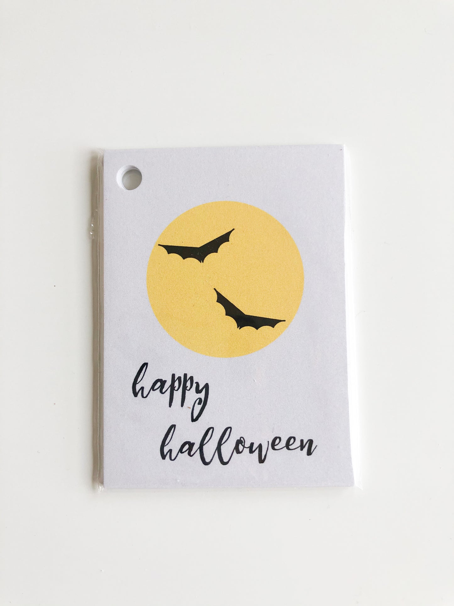 HALLOWEEN BAT AND MOON GIFT TAG