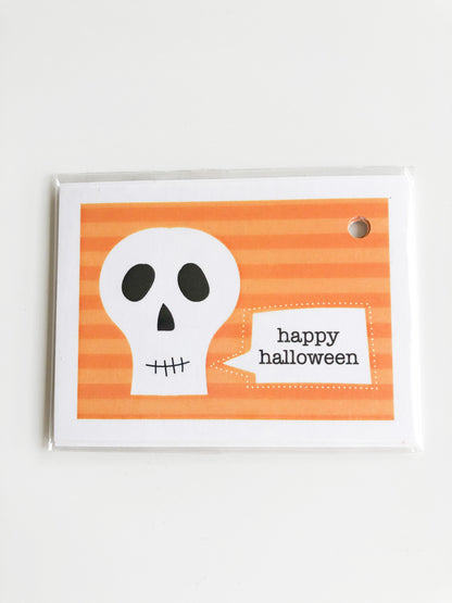 HALLOWEEN SKELTON GIFT TAG