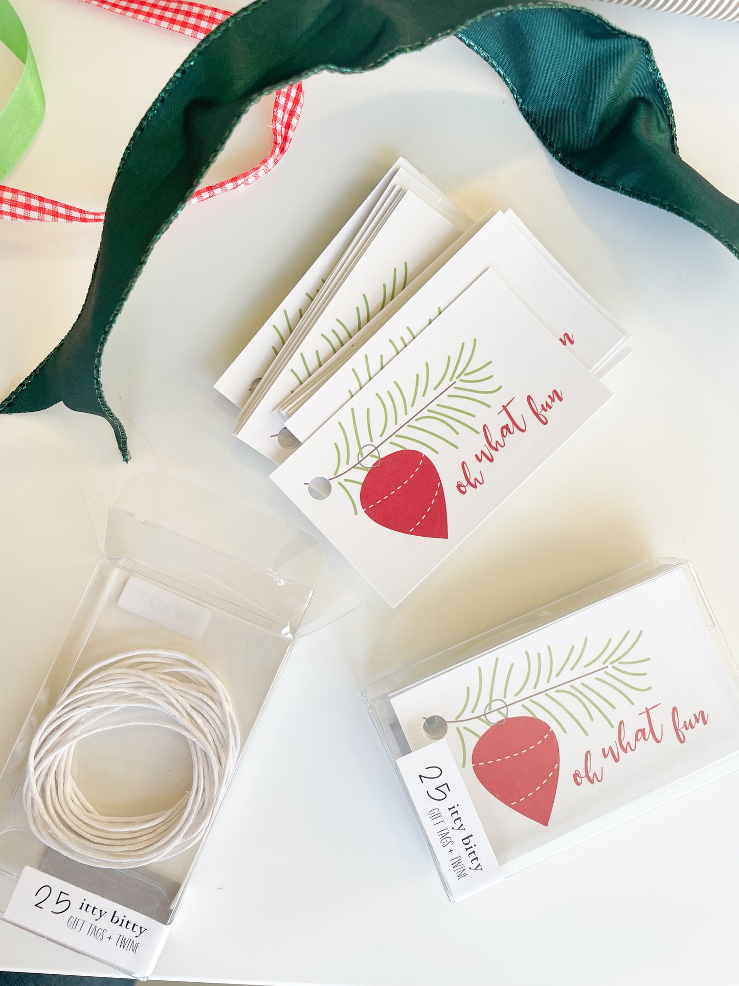 ITTY BITTY BOXED OH WHAT FUN GIFT TAG WITH TWINE (25 CT)