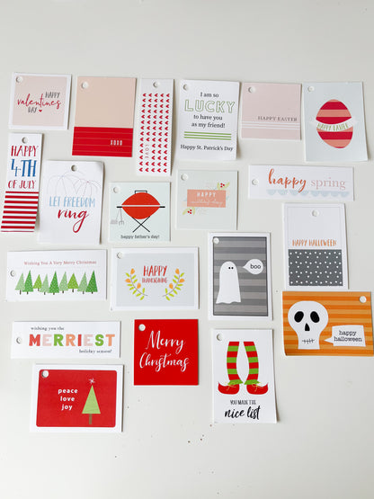 20 Different Holiday Gift Tags with Twine