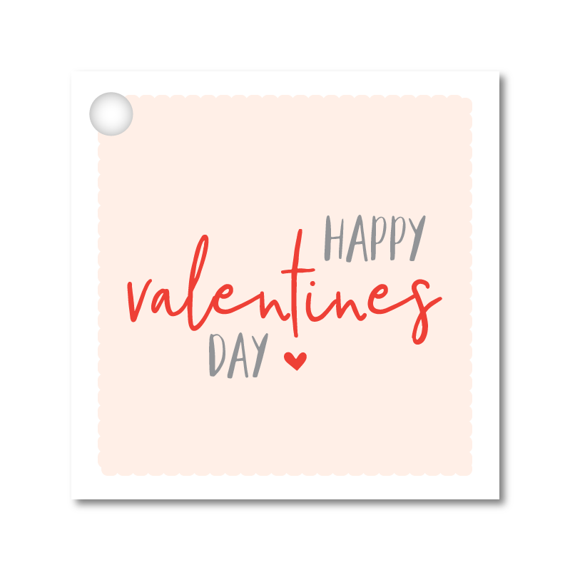 HAPPY VALENTINE DAY GIFT TAG (8ct)