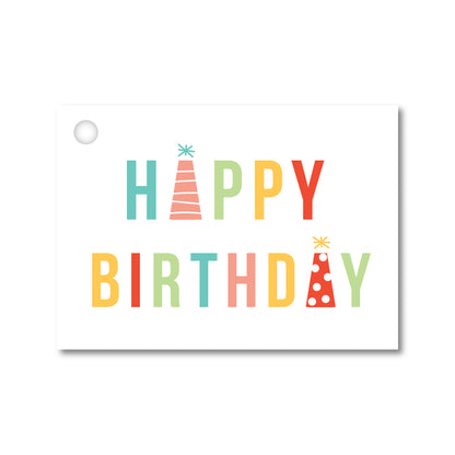 HAPPY BIRTHDAY HATS GIFT TAG (8ct)