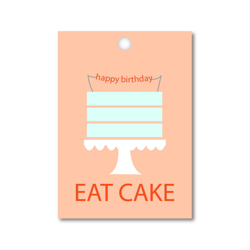 EAT CAKE GIFT TAG (8ct)