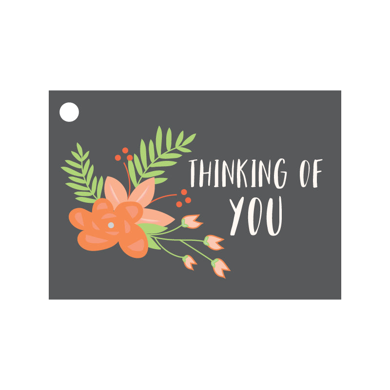 THINKING OF YOU FLORAL GIFT TAG (8ct)